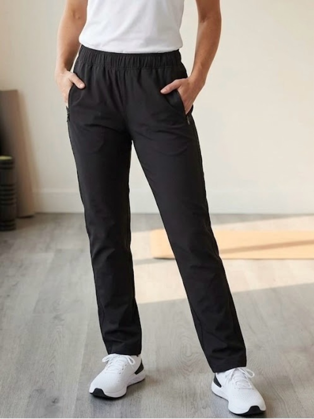 Freedom Trail by Kyodan Black Athletic Joggers Zipper Pockets Lightweight Hiking